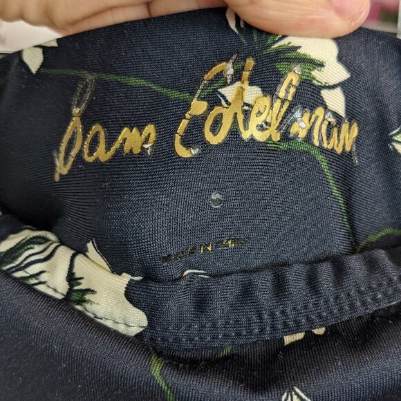 Sam Edelman Bold Garden Green Floral Cropped Leggings Size S - Picture 7 of 8